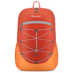 Gonex 25л Сверхлегкий складной рюкзак, походный рюкзак, удобный складной рюкзак для кемпинга, путешествий, велоспорта, школы - Цвет: Orange