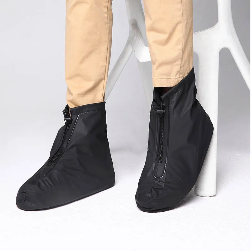 Shoe Cover Men's And Women's Rain Boots PVC Non-Slip Waterproof Shoe Cover Can Be Reused For Easy Cleaning inside Waterproof Sho