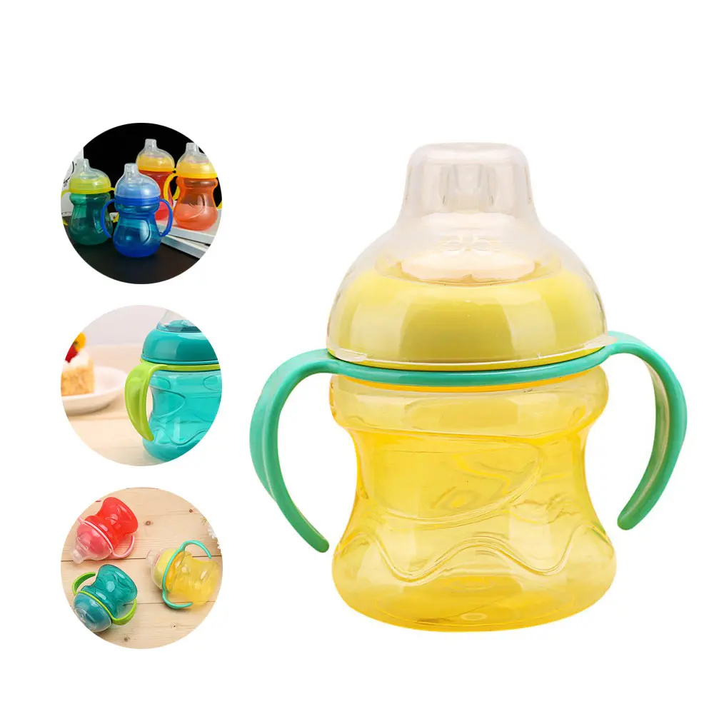 Baby Learn Drinking Water Handle Bottle Plastic Water Milk Bottle