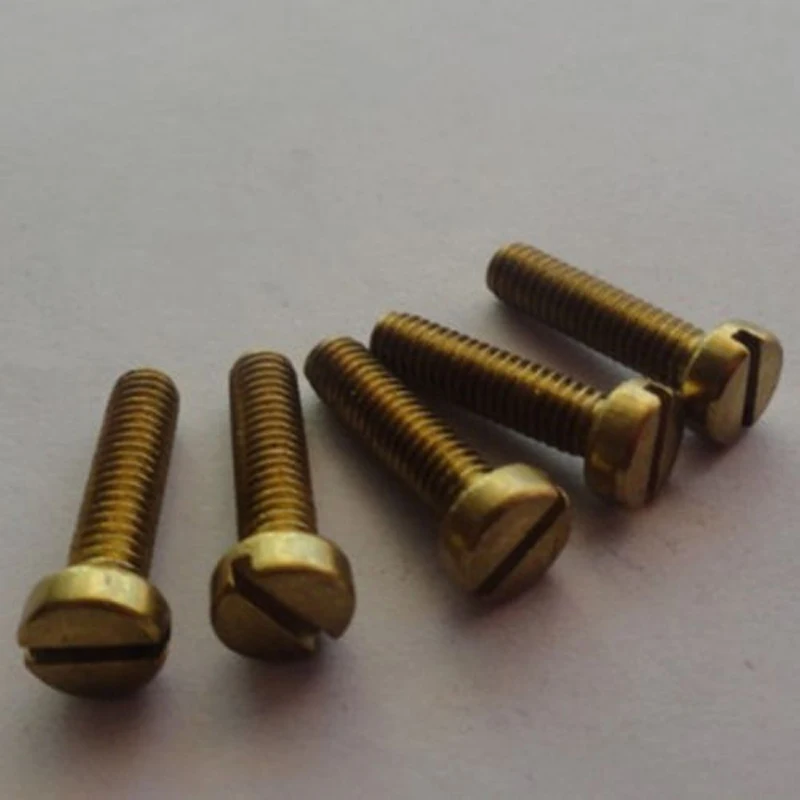

M4 M5 M6 Slotted Screws Cylindrical head Bolts Brass Stigma Screw Size 6mm-40mm