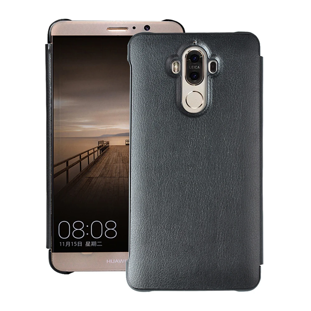 For Huawei Mate 9 Case Smart View Vindow PU Leather Cell Phone Case For