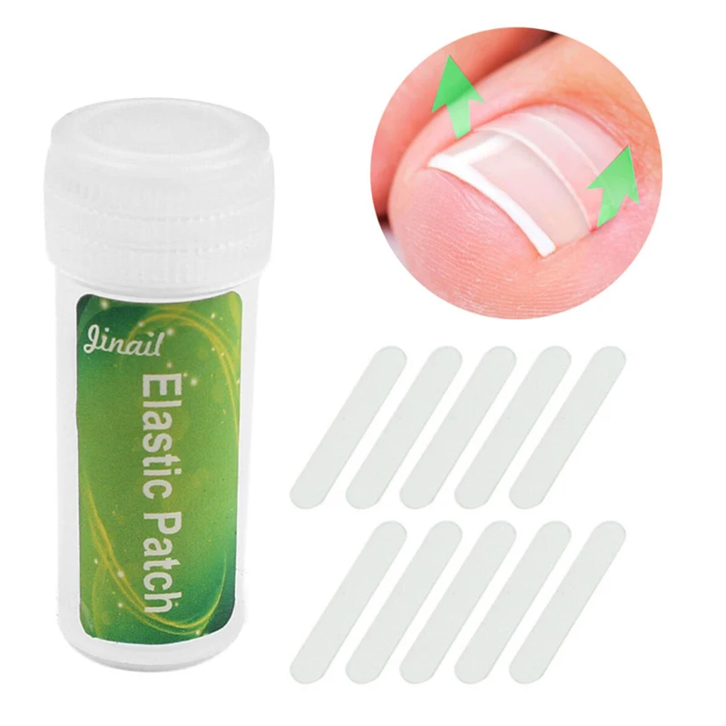 

10pcs Ingrown Toenail Correction Tool Ingrown Toe Nail Treatment Elastic Patch Sticker Straightening Clip Brace Pedicure Tool