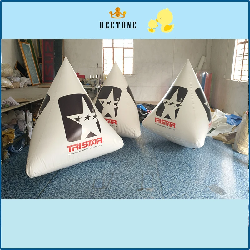 

Sell PVC water advertising buoy, warning buoy, cone buoy, triangle buoy, cube buoy，Logo can be customized, with air pump.