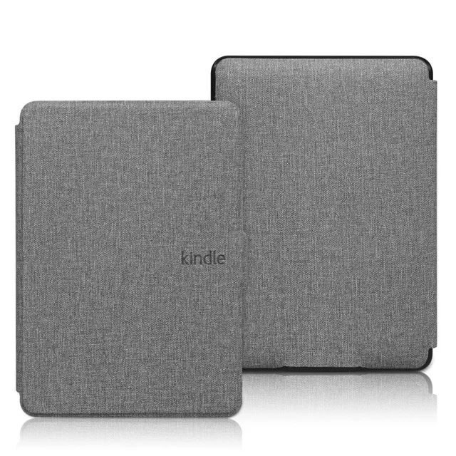Чехол Kindle с текстурой ткани из искусственной кожи, умный чехол, жесткая задняя крышка для нового Kindle 10th