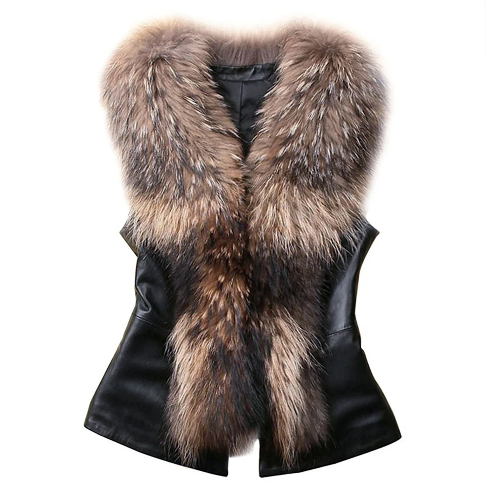 

2017 Chic Lady Faux Fur Vest Waistcoat Winter Autumn Sleeveless Outwear Casual Coat