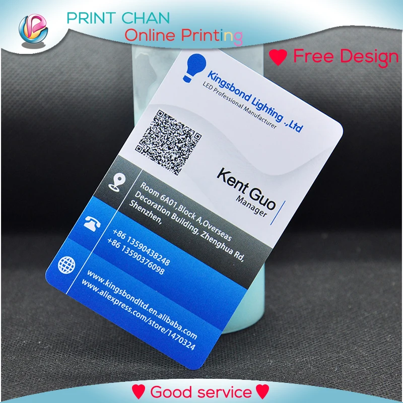 

200pcs/Lot Custom Full Color PVC Plastic Business Cards Printing, 0.38mm Thickness Matt Surface Free Shipping
