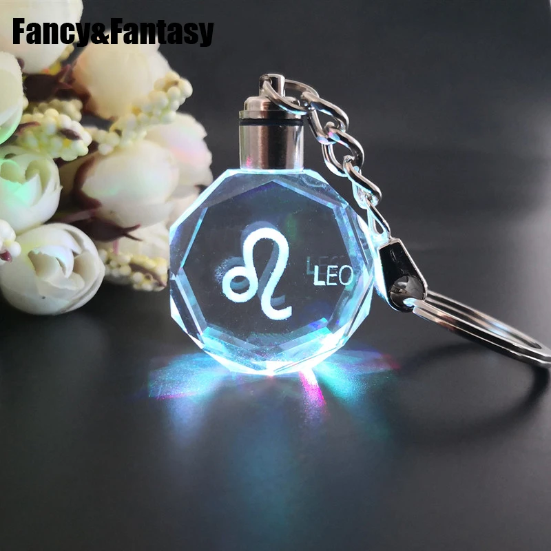 Cryptocurrency key ring glass