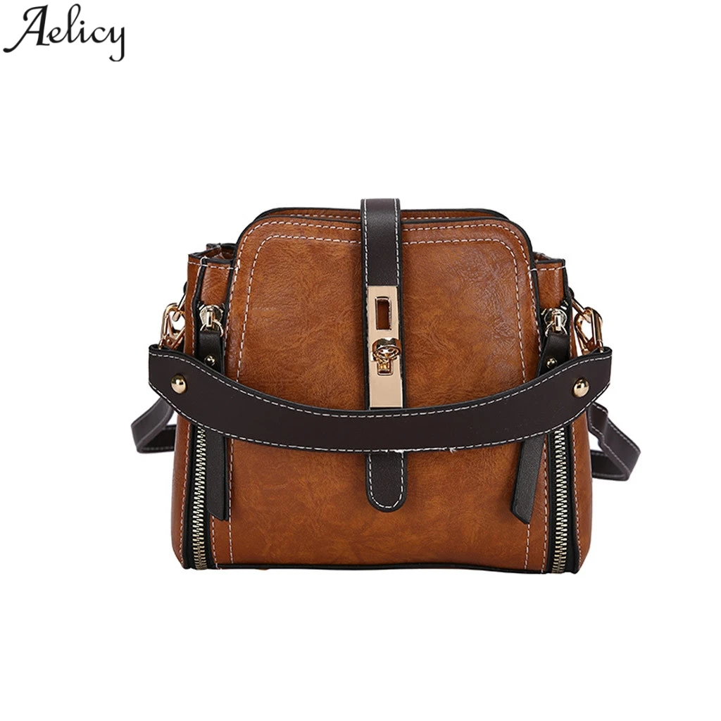 

Aelicy Women Fashionable Solid Pu Leather Bucket Totes Crossbody Bag Ladies Mobile Phone Bag Designed Messenger Bag Hot Sales