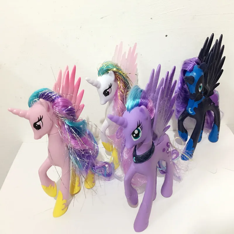 

12cm Plastic Horses Cute patroled PVC Unicorn Toys For Birthday Christmas doll Gifthorse toy Doll Brithday Gift For Children toy