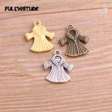 10PCS 19*22mm Neue Produkt Drei Farbe Damen Mantel Charms Anhänger Schmuck Metall Legierung Schmuck Kennzeichnung