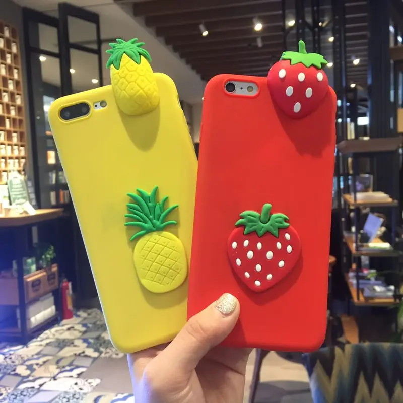 

For Samsung J4 J6 Plus 2018 M20 M10 A10 A20 A30 A40 A50 A70 Case Soft 3D Fruit Banana Pineapple Cherry Watermelon Cactus Cover
