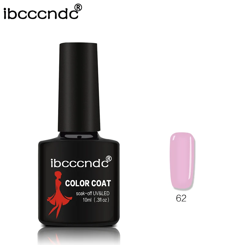 Ibcccndc брендовый гель для дизайна ногтей для женщин, долговечный, быстросохнущий, 10 мл, пигмент, цвет телесного вина, красный, белый, синий, УФ светодиодный Гель-лак - Цвет: 62