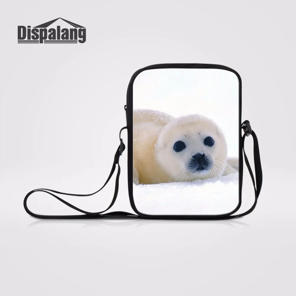 Dispalang Cute Seals Animal Print Small Crossbody Bags For Women Over