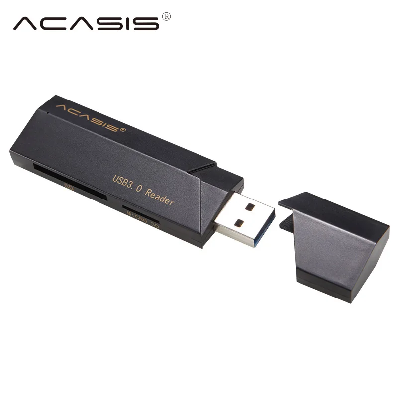 Acasis 100% Новый USB 3,0 SD Micro SD TF кардридер карта памяти Адаптер для карт памяти для ноутбука USB 3,0 SD карта считывателя