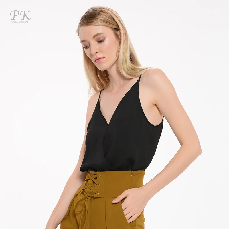 PK Черное Шифоновое боди для женщин Пляжное фитнеса летнее combinasion femme девушек с