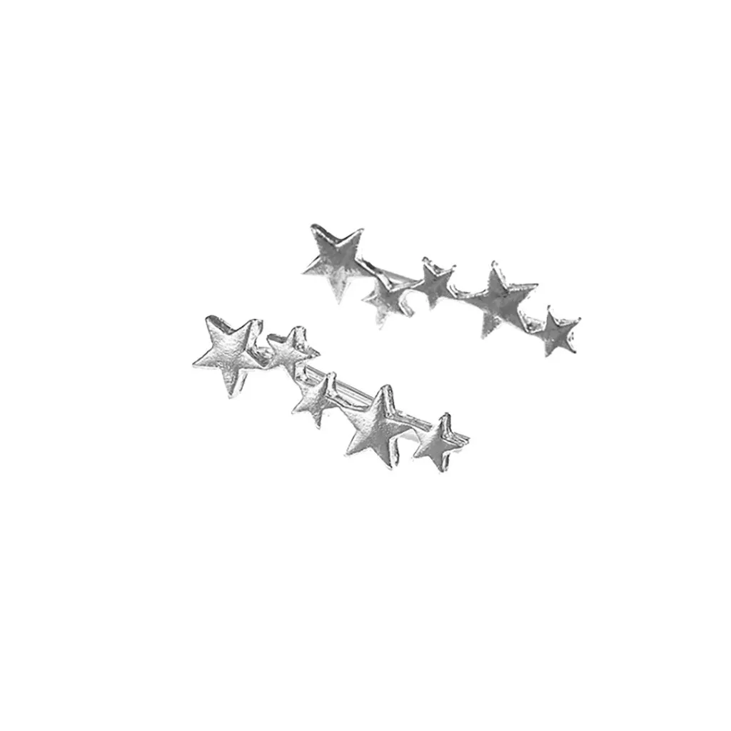 Серьги женские новые модные трендовые простые серьги со звездами серьги с костяным кольцом ювелирные изделия высокого качества ювелирные изделия подарок z0315