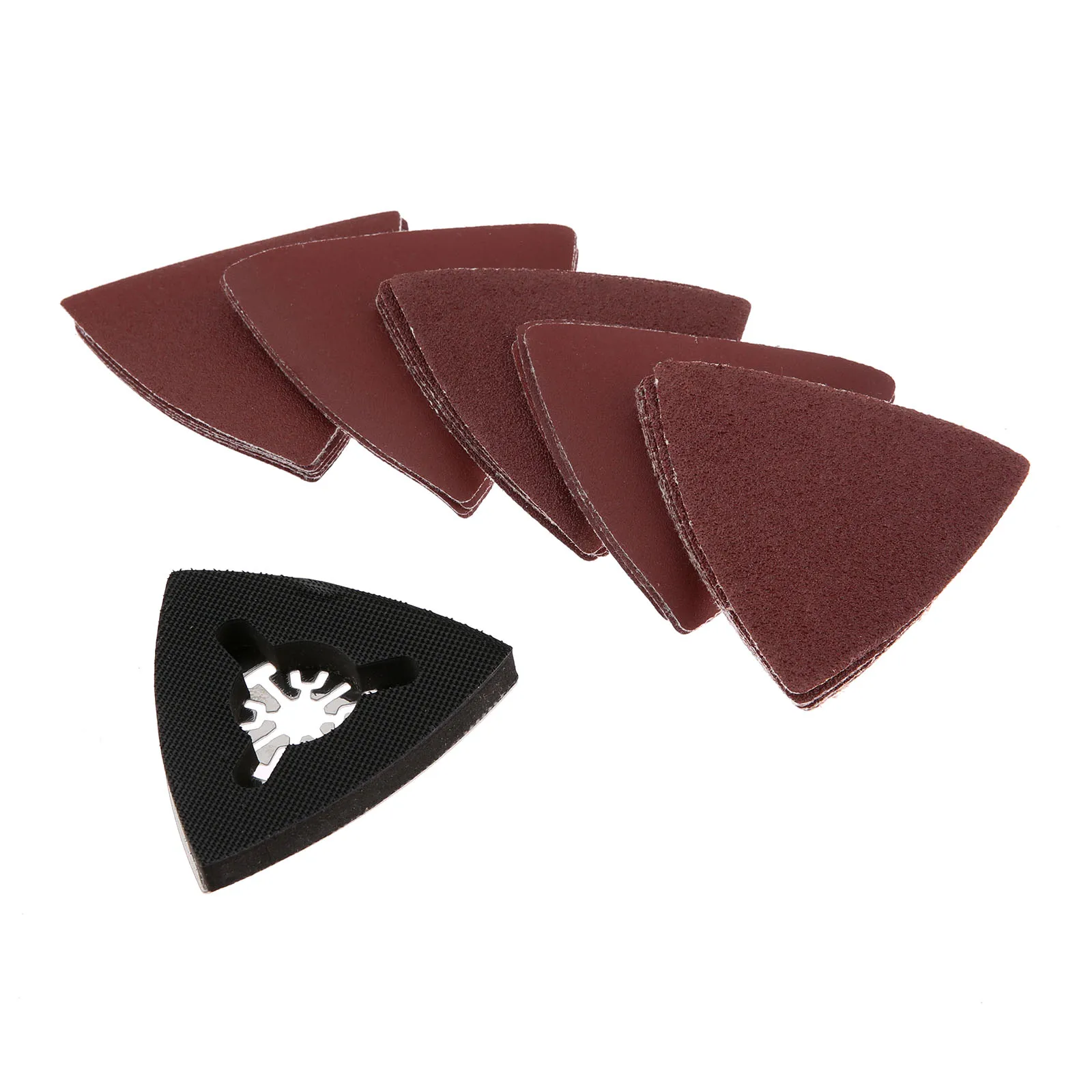 DRELD 25Pcs 83mm Sanding Paper +1Pc 80mm Triangular Sanding Pad Fits