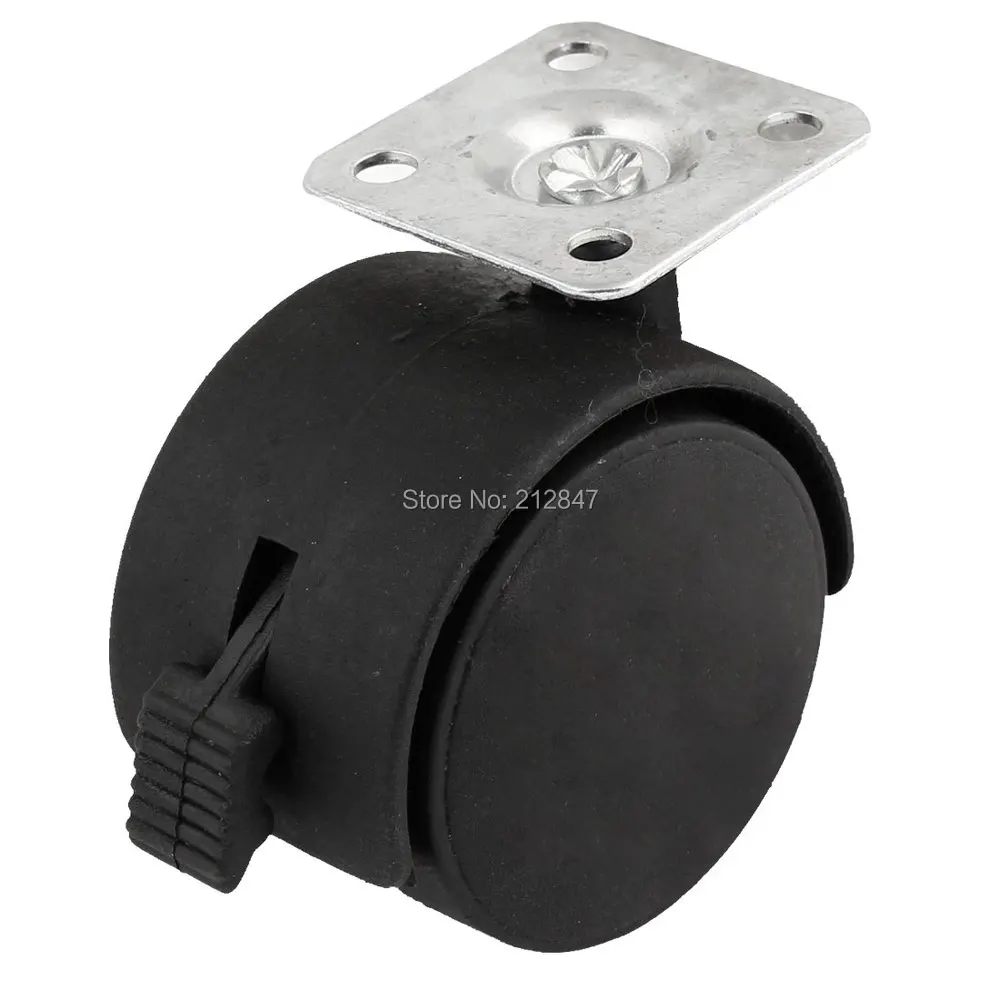 Replacement Spare Part Black Plastic Rotatable Caster Wheel for