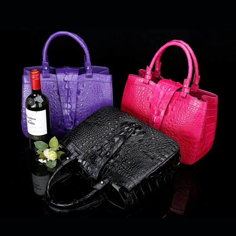 New 2017 high end luxury crocodile skin handbags handbags Europe and the United States big ...