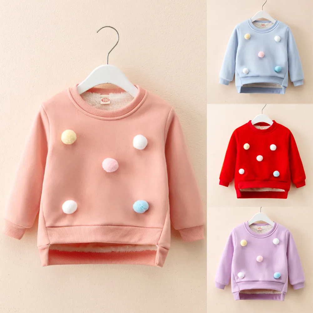 

Children Tops Toddler Kids Baby Boy Girl Thick Pullover Ubrania Dla Dziewczynek Tops Warm Clothes Outfits Baby Clothes