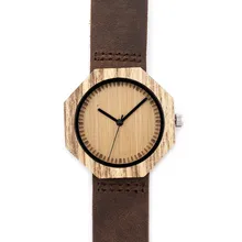 New Top Brand Design Bamboo Wooden Watches Japan Quartz Wood Bamboo Wristwatches Genuine Leather Men Women Luxury BandWatches