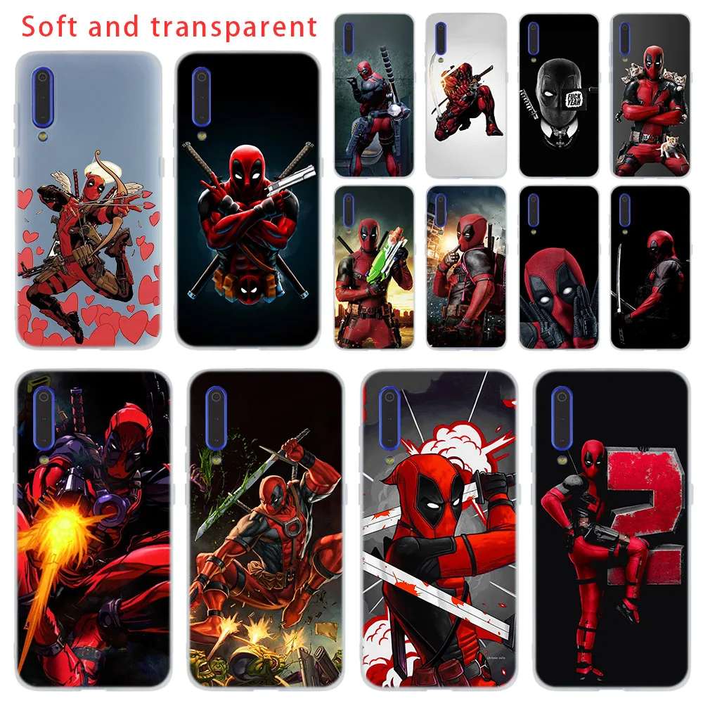 

Marvel deed pool Deadpool Cover Cases soft TPU phone For Xiaomi 9 8 Mi 6 5X lite se A1 A2 For Redmi Note 7 6 5 Go coque