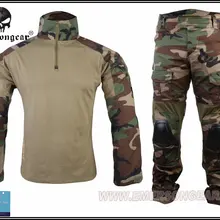 Военная тактическая одежда страйкбол охота EMERSON BDU Униформа Combat Gen2 рубашка и брюки колено налокотник лесной EM6974 WL