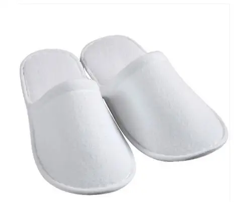 5 пар белых тканевых одноразовые Тапочки для отеля махровые спа обувь для гостей белые синие туфли