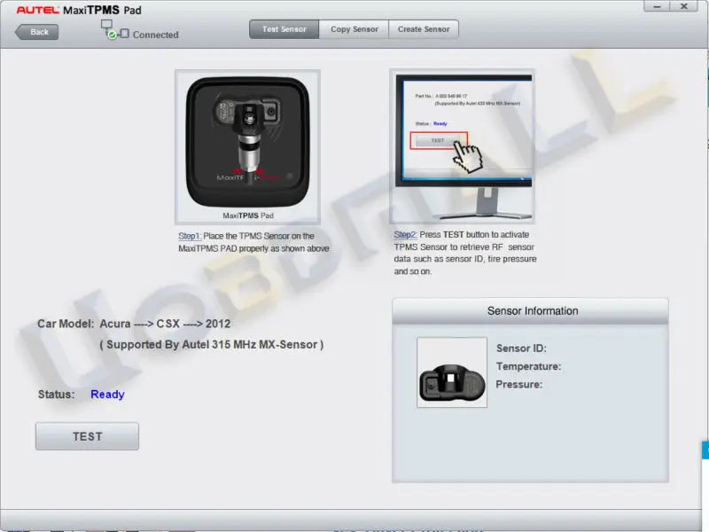 test sensor