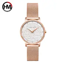 Luxury Women Rose Gold Watch Top Brand Fashion 3D Emboss Quartz Watch Women Crystal Dress Wrist Watches Steel Mesh Clock Female Luxury Women Rose Gold Watch Top Brand Fashion 3D Emboss Quartz Watch Women Crystal Dress Wrist Watches Steel Mesh Clock Female