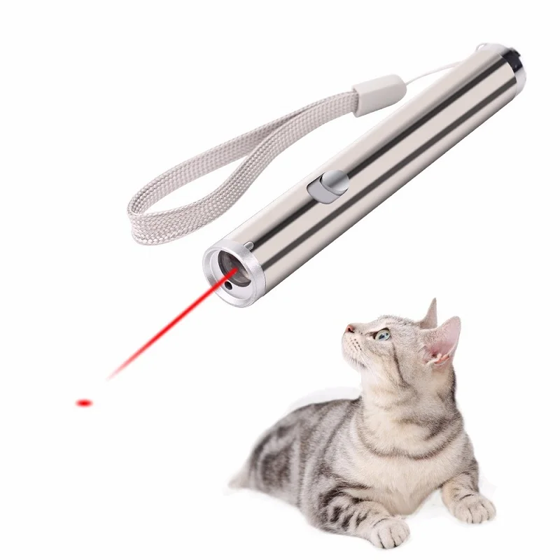 2 в 1 многофункциональная лазерная ручка Chaser на батарейках интерактивные игрушки для кошек Pet Kitten тренировочный инструмент с светодиодный вспышкой