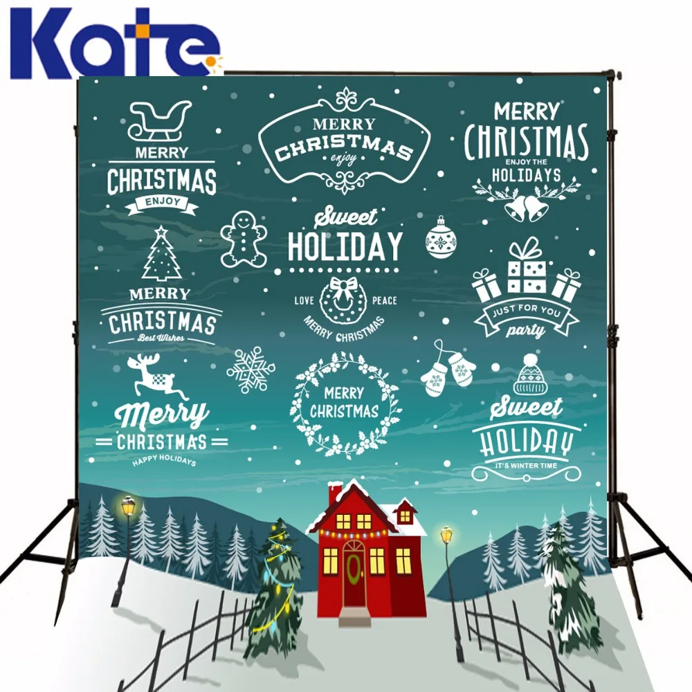 

3X3M Kate Backdrop Photo Background Christmas Blue Backdrop Frozen Snow Winter Photo Backgrounds For Christmas Party