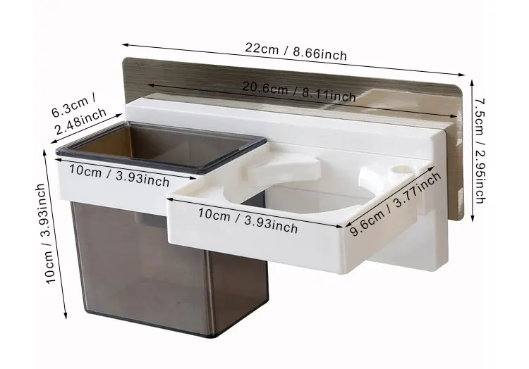 Настенный фен для ванной комнаты, стойка для хранения волос, не оставляющая следов расческа, косметический держатель, органайзер, пластиковая подставка, аксессуары, принадлежности