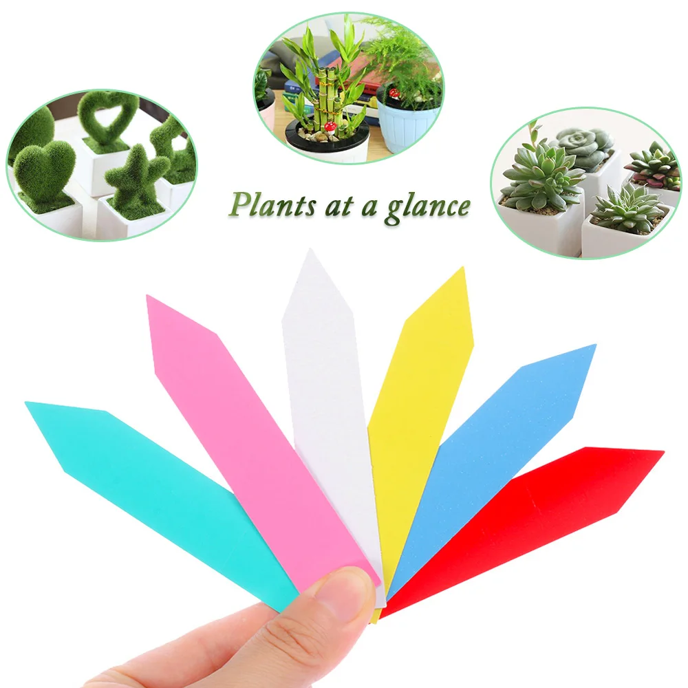 

100 PCS New Mini Greenhouse Waterproof Reusable Plants Seedling Tags Garden Tools Classification Marker Nursery Pot PVC Label