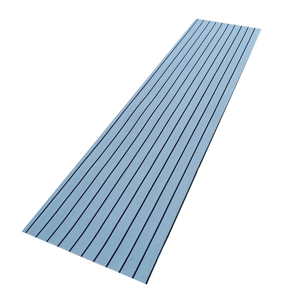 600x2400x6mm EVA Foam Yacht Boat Deck Mat Imitated Teak Brown Gray Flooring Anti Skid Decking Pad Recreational Boat Accessories