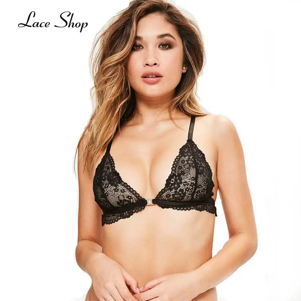 Women Sexy Solid Color Bra Female Non adjusted Straps Front