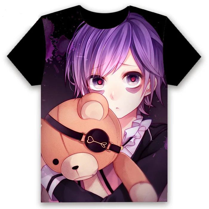 Модная мужская футболка, аниме, DIABOLIK LOVERS, Sakamaki Shu sakamaki reiji, косплей, короткий рукав, унисекс, повседневная черная футболка, топы, лето