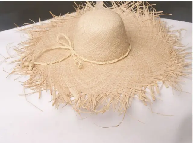 Straw Hats Woven Circle Fringe Beach Cap Summer Hollow Out Big Straw Hat A1,Beige 2 Straw Hats Woven Circle Fringe Beach Cap Summer Hollow Out Big Straw Hat A1,Beige 2