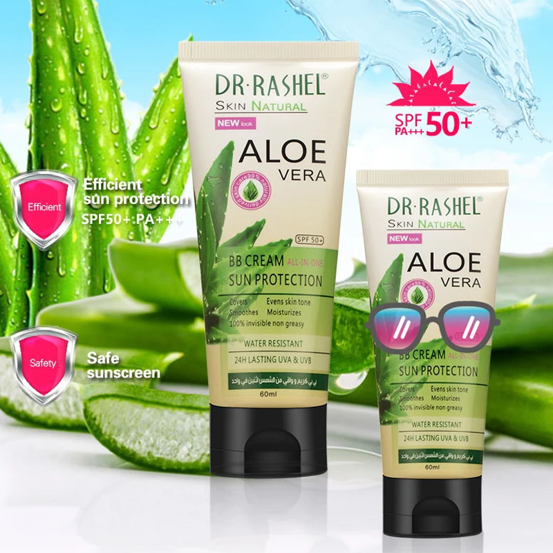 DR. RASHEL алоэ вера BB крем стойкий UVA UVB от солнца Гладкий увлажняющий Невидимый SPF 50