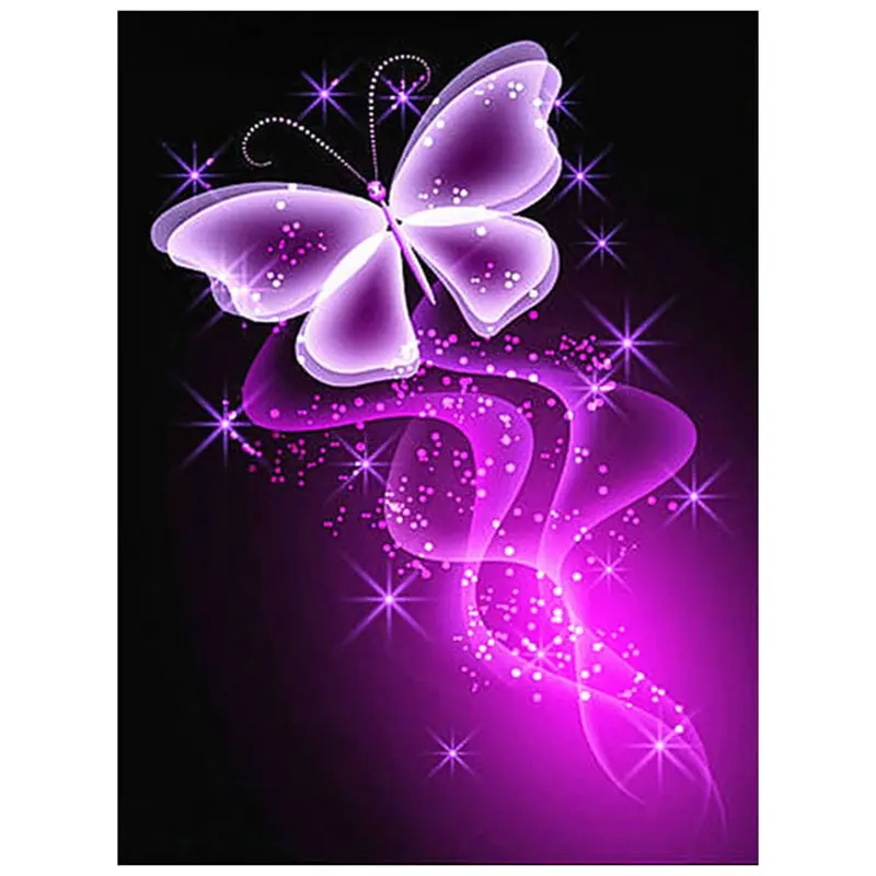 

100% Full 5D Diy Daimond Painting Cross-stitch Christmas 3D Diamond Painting Color butterfly Rhinestones Paintings Embroidery YW