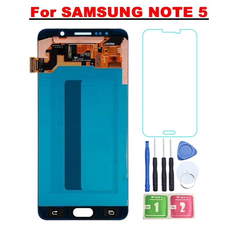 

Super AMOLED LCD For SAMSUNG GALAXY Note 5 LCD N9200 N920F N920G Display Touch Screen Digitizer Assembly Replacement For note5