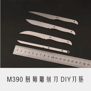

Pre-shaped M390 steel blanks knife DIY blade parts Heat-treated HRC60 Carving knife tool