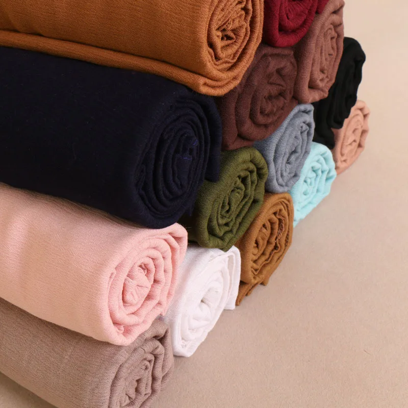 

Quality 100% Rayon Plain Muslim Scarf Hijab Cotton African Ladies Headbands Islamic Turban Long Shawl Malaysia Wrap large Size