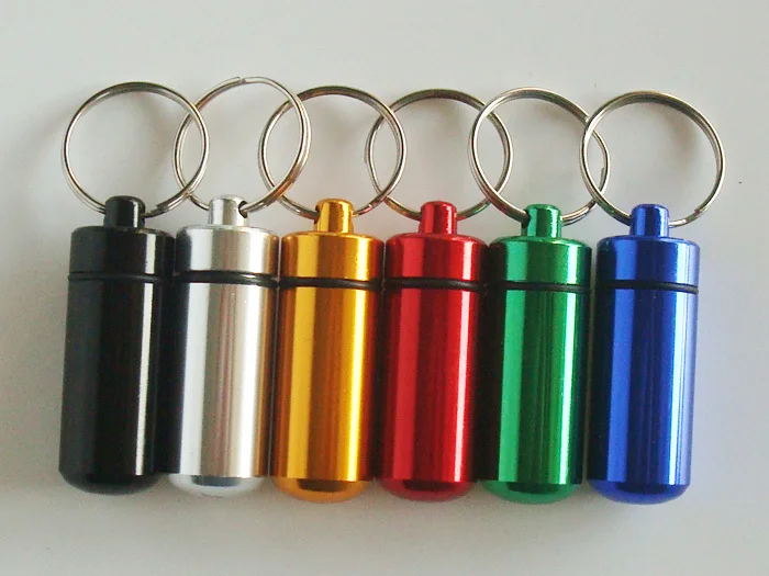 12pcs 48x17mm Waterproof Aluminum Pill box Cache Capsule Stash
