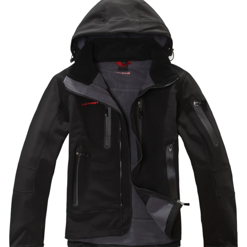 

2019 New Spring Autumn Men Set Outdoor Soft Shell Clothing Male Catching Fleece Outdoor Travel Hiking Jacket Windproof Cold Warm
