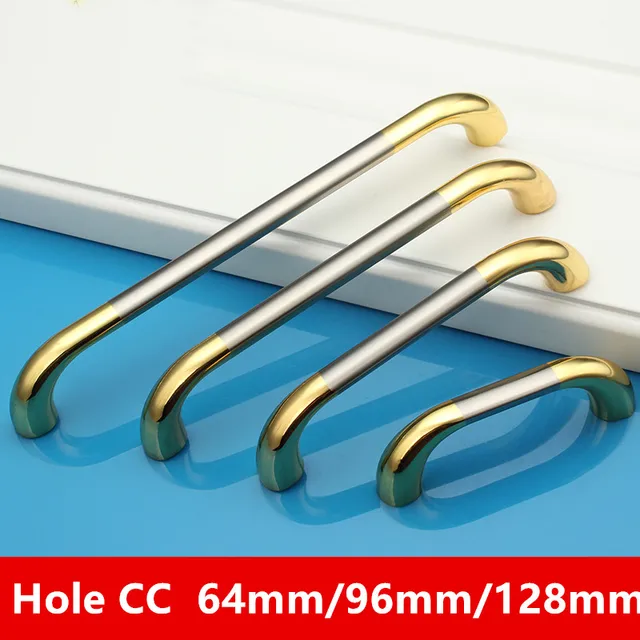 Best Price Hole CC 64mm/96mm/128mm Godlen color Knobs Kitchen Furniture cabinet handle drawer pulls Best Price Hole CC 64mm/96mm/128mm Godlen color Knobs Kitchen Furniture cabinet handle drawer pulls