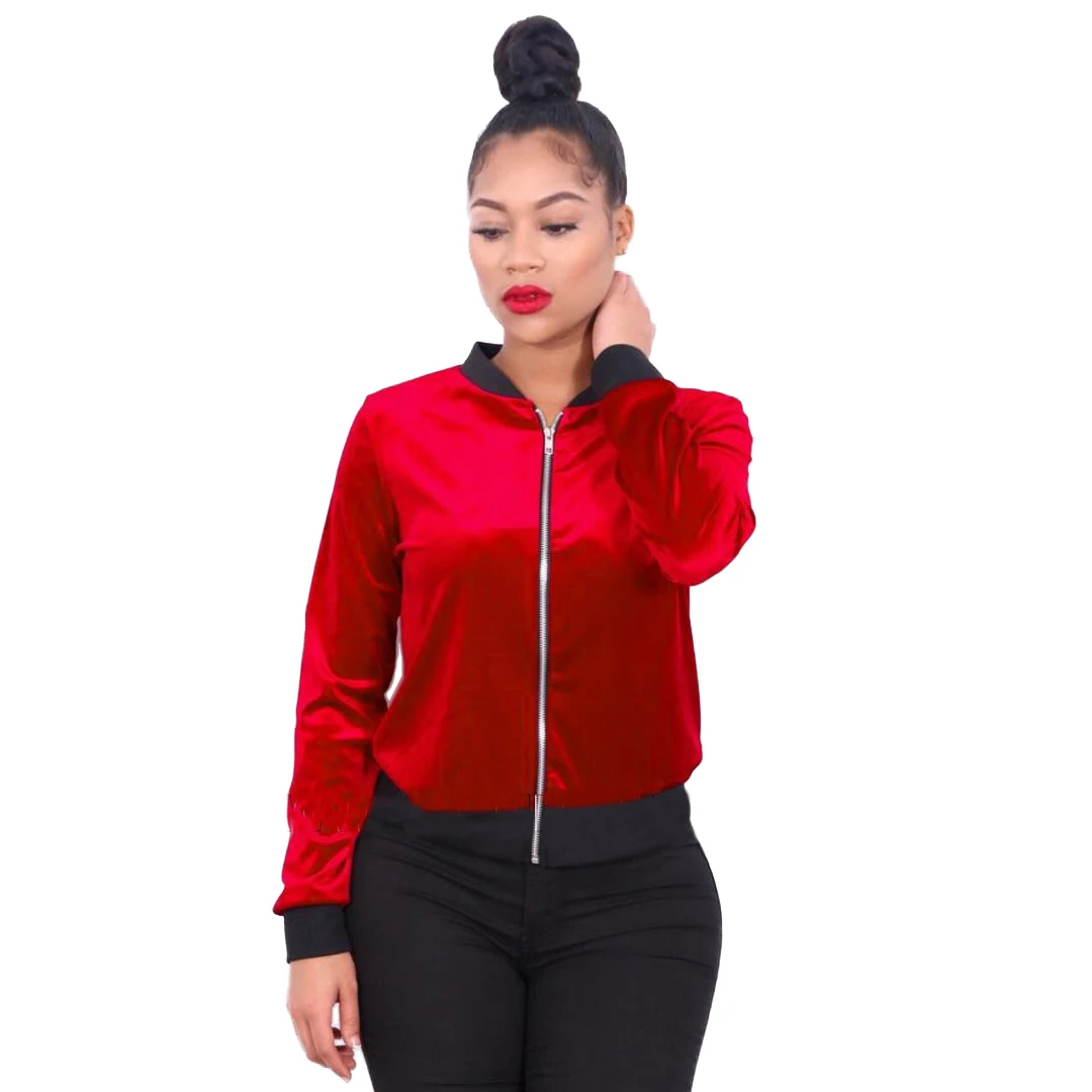 Aliexpress.com : Buy New Women Bomber Jacket Velet Ribbed