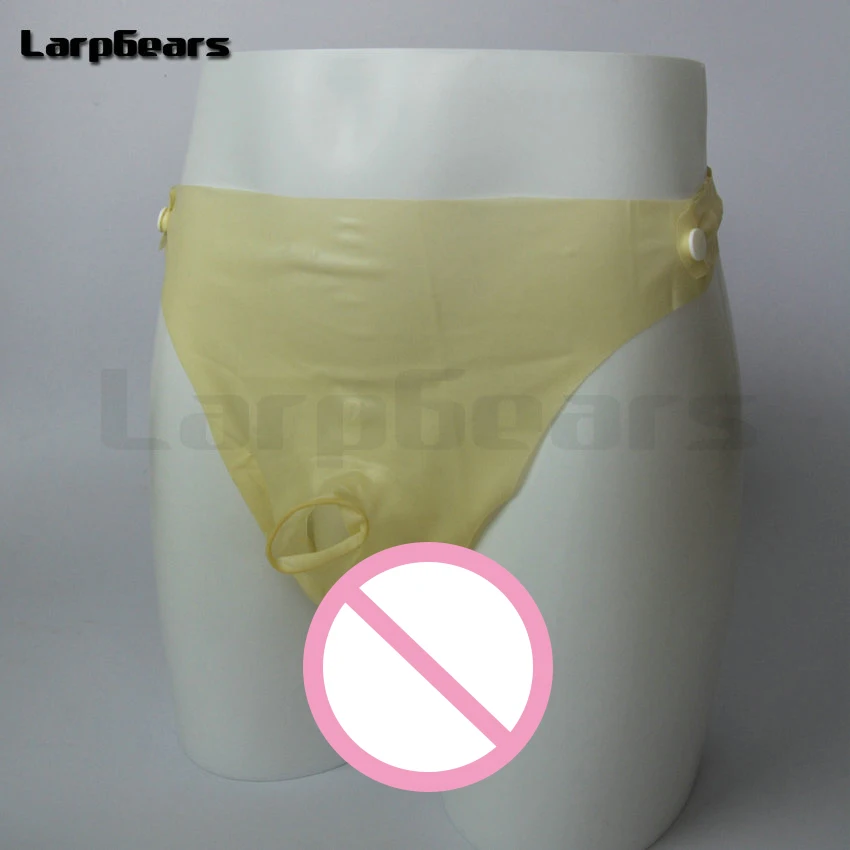 

Free shipping ! Sexy gay men transparent /black latex underwear anti-bacterial latex rubber stretch G-string T-string thongs