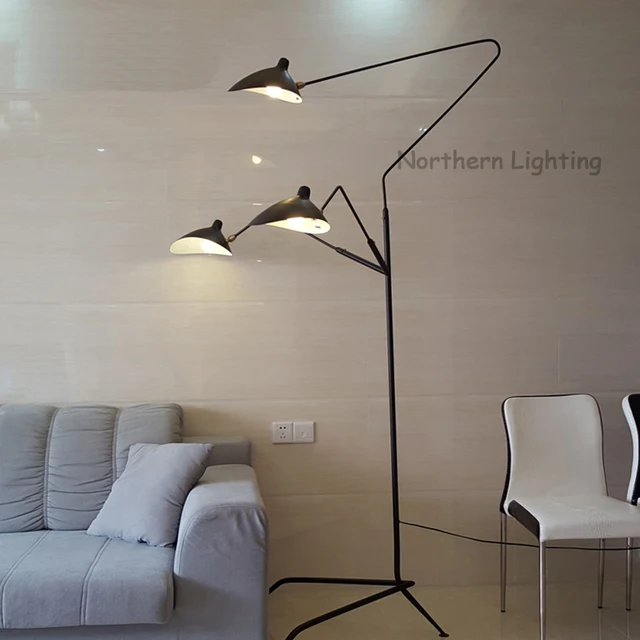 Moderne Creatieve Ijzer Aluminium schaduw Drie Armen Vloerlamp Loft ... Moderne Creatieve Ijzer Aluminium schaduw Drie Armen Vloerlamp Loft ...