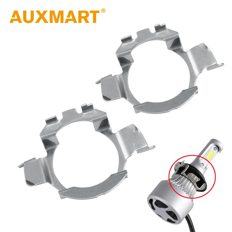 Auxmart H7 светодиодный адаптер для фар для BMW 5 серии X5, Audi A3 A6L A4L авто лампы H7 держатель Гнездо для Mercedes-Ben VW Buick